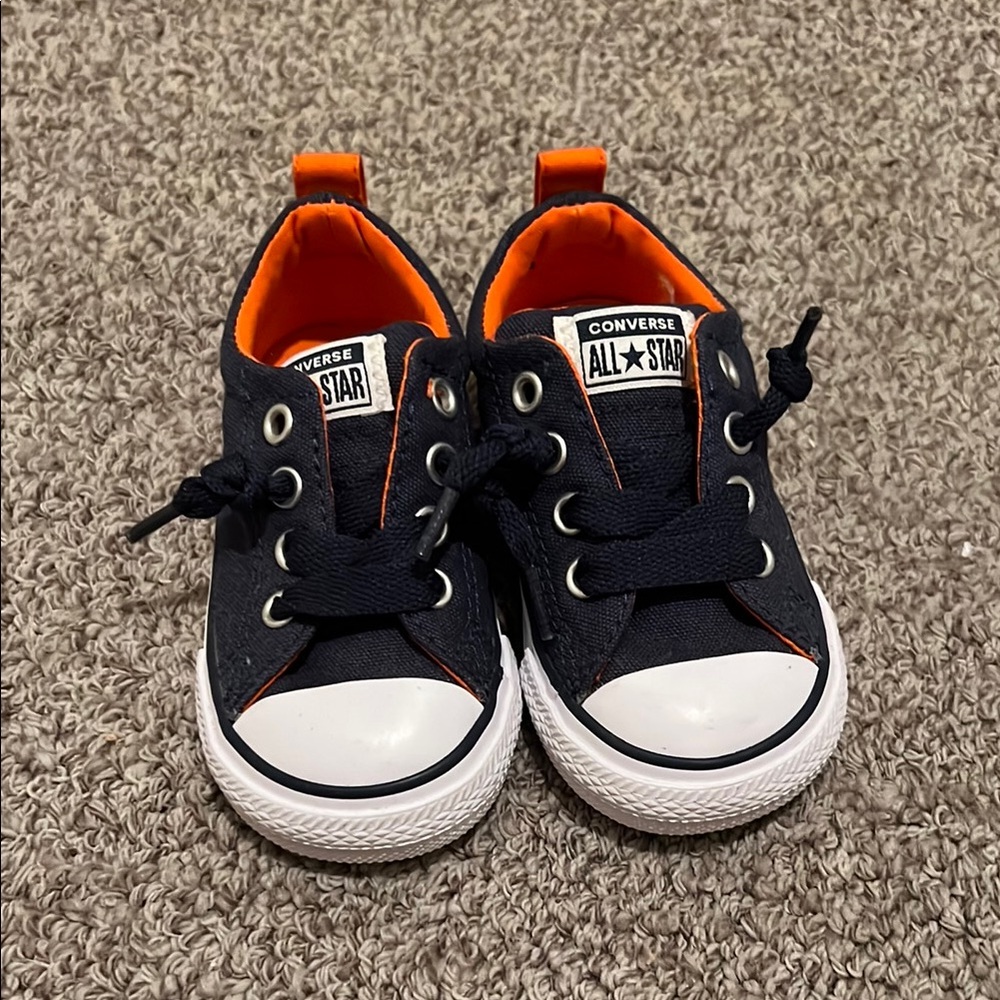 Converse All-Star Kids Shoes - Dark Blue and Orange